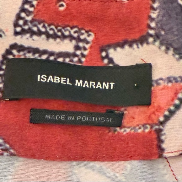 Isabel Marant Tamara Techno Print Long Sleeve Asymmetric Hem Dress - Picture 5 of 16